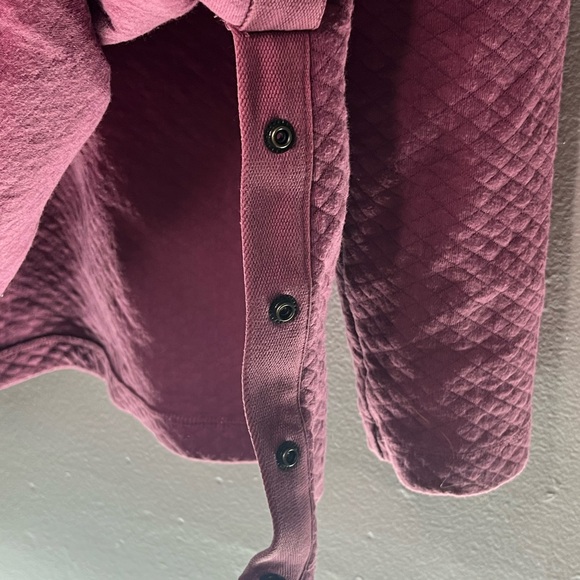 L.L Bean Women’s SoftLight Quilted Top Funnelneck Pullover Muted Plum Size Large - Picture 5 of 8